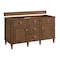 James Martin Vanities 60'' Double Vanity, Mid-Century Walnut w/ 3 CM Carrara White Marble Top 424-V60D-WLT-3CAR - alternate 6